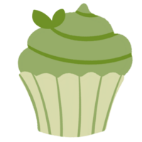 Illustration of Matcha Green Tea Dessert, Bread and Cake png