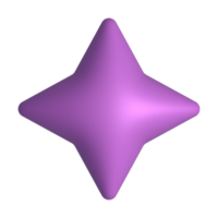 cute simple 3d shapes include of heart, star, triangle, circle, square png