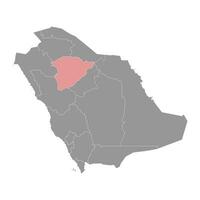 granizo provincia, administrativo división de el país de saudi arabia vector ilustración.