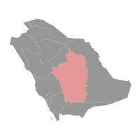 Riyadh province, administrative division of the country of Saudi Arabia. Vector illustration.