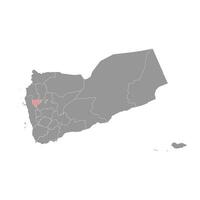 Al Mahwit governorate, administrative division of the country of Yemen. Vector illustration.