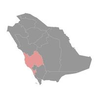 la meca provincia, administrativo división de el país de saudi arabia vector ilustración.