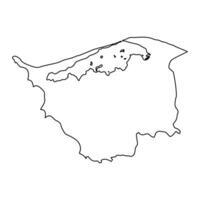Kafr El Sheikh Governorate map, administrative division of Egypt. Vector illustration.
