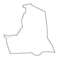 ismailia gobernación mapa, administrativo división de Egipto. vector ilustración.