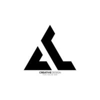 Letter a l c with modern unique triangle shape abstract monogram logo branding vector