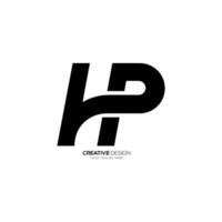 Letter Hp initial modern shape abstract monogram logo design. H logo. P logo vector