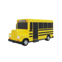 3d escola ônibus ícone ilustração png