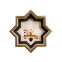 3d moschea illustrazione islamico forma png