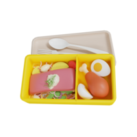 3d caja de almuerzo estudiante png