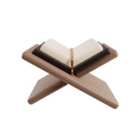 3D Rendering Quran Islamic Holy Book Icon png