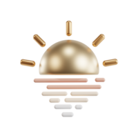 3d icono magreb puesta de sol. símbolo de noche oración y espiritual serenidad en web y aplicación diseño png