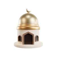 3D Simple Mosque Illustration png