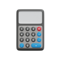 calculator Financial icon concept. money management, financial planning, calculating financial risk, calculator with coins stack and graph. 3d render illustration png