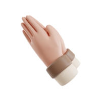 3d hand hälsning hög kvalitet isolerat framställa png