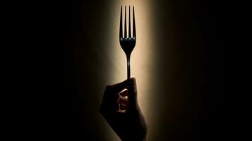 Fork s outline. silhouette concept photo