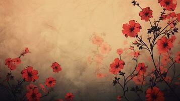 Floral background with a timeless charm. silhouette concept photo