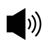 Sound Speaker Vector Icon, Megaphone Announcement Vector Icon, Louder Sound Symbol, MP3 Button, Musical Design Elements, Stereo Button, Audio Symbol, Speaker Pictogram, Silhouette On White Background