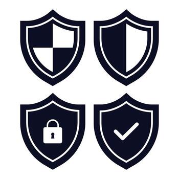 Collection Of Shield Vector Icon, Privacy Icon, Safety Design Elements, Guard Vector, Encryption Symbol, Cyber Security Sign, Safeguard Symbol, Confidential, Defense Design Elements