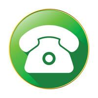Trendy Telephone Icon Flat Style Isolated On White Background Vector Illustration, Receive Phone Call, Design Element For Web And Mobile Application