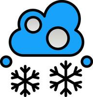 Snowfall Vector Icon Design