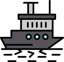 Icebreaker ship in action Vector Icon Design