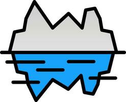 glaciar bahía vector icono diseño