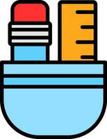 Pencil Case Vector Icon Design