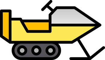 Snowmobile Vector Icon Design