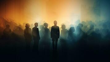 People with abstract backgrounds. silhouette concept photo
