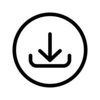 Download Icon, Download Button, Download Symbol For Mobile Application And Website, User Interface Icon Design Element Vector Illustration