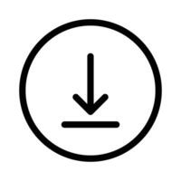 Download Icon, Download Button, Download Symbol For Mobile Application And Website, User Interface Icon Design Element Vector Illustration