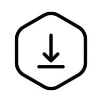 Download Icon, Download Button, Download Symbol For Mobile Application And Website, User Interface Icon Design Element Vector Illustration