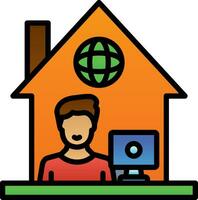 Work From Home Vector Icon Design