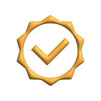 3d rendered checklist reward badge icon photo