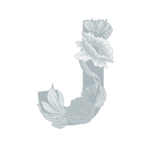 The letter J Floral alphabet png