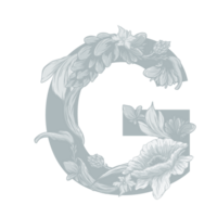 Letter G Floral Alphabet png