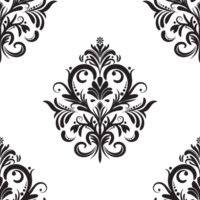 Damask pattern. Luxury wallpaper texture ornament decor. Baroque Textile, fabric, tiles. png