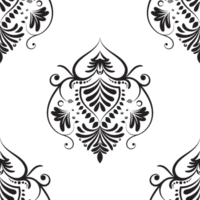 Damask pattern. Luxury wallpaper texture ornament decor. Baroque Textile, fabric, tiles. Isolated on Transparent background. png