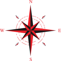 Compass Rose Icon classical flat design Template png