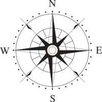 Compass Rose Icon classical flat design Template png