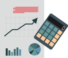 calculatrice icône. des économies, finances signe isolé, économie concept, branché plat style pour graphique conception, la toile placer, ui. png