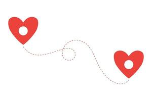 Love long distance sign and symbol vector