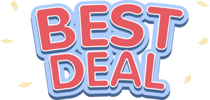 Best Deal text effect, alphabet pastel text effect, promotion discount label templates png