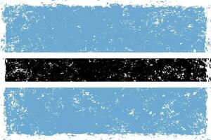 Botswana bandera grunge afligido estilo vector