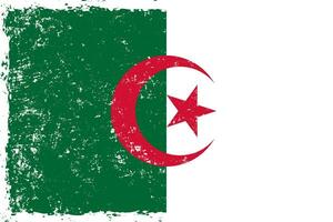 Algeria flag grunge distressed style vector