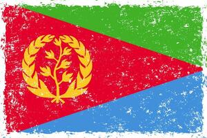 Eritrea flag grunge distressed style vector