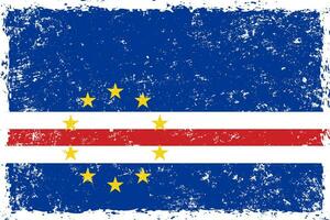 Cape verde flag grunge distressed style vector