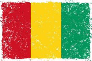 Guinea flag grunge distressed style vector