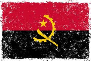 angola bandera grunge afligido estilo vector