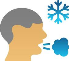 Frosty breath Vector Icon Design